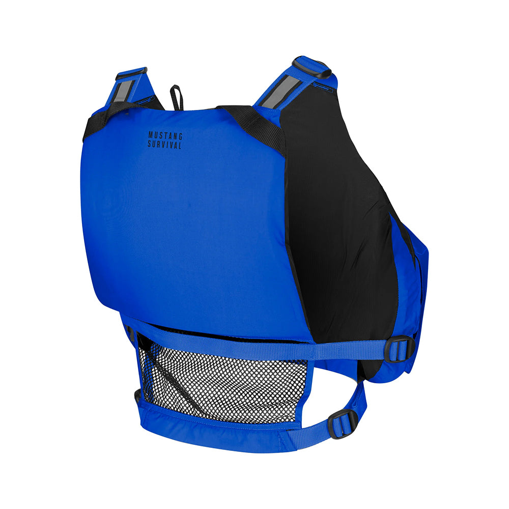 Mustang Solaris foam life vest in blue and black, personal flotation device for safety, size M/L, by Mustang Survival