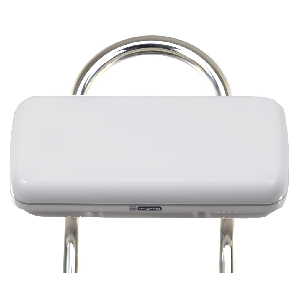 NavPod GP1500 SystemPod display mount with uncut 9.5-inch wide guard, designed for marine display installations.