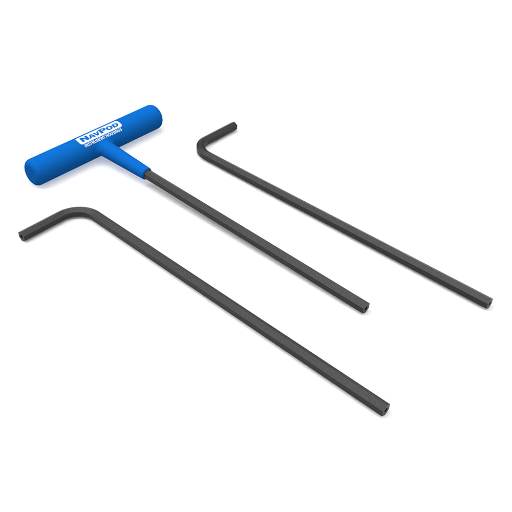 NavPod TPK300 Tamperproof Wrench Set display mounts, featuring secure, durable tools for tamper-resistant applications.