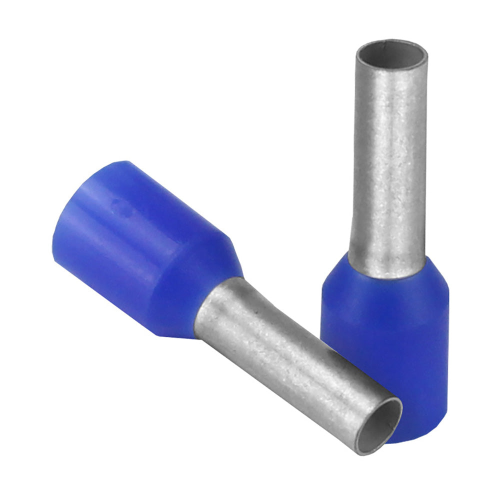 Embout de fil Pacer bleu 14 AWG - Longueur 8 mm - Paquet de 25