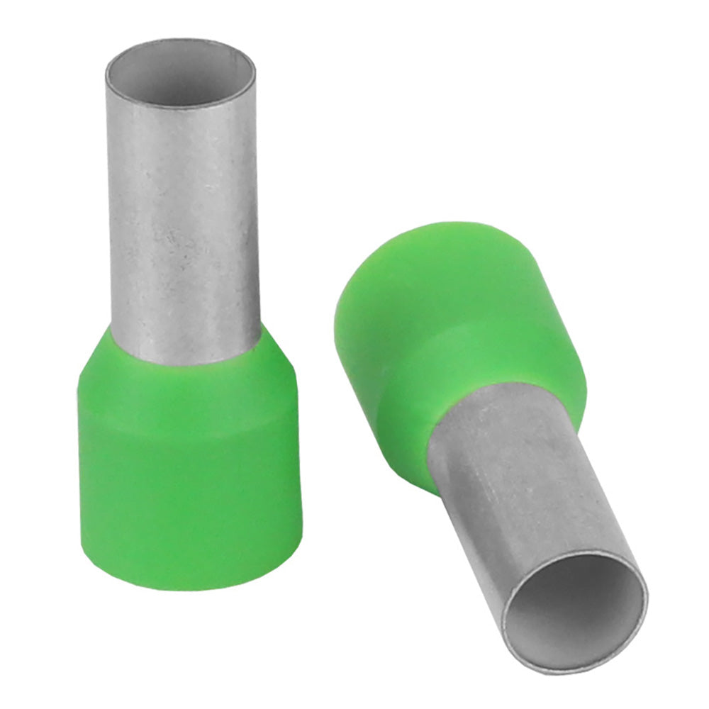 Pacer Green 6 AWG wire ferrules, 12mm length, 10-pack, electrical accessories for secure wire connections