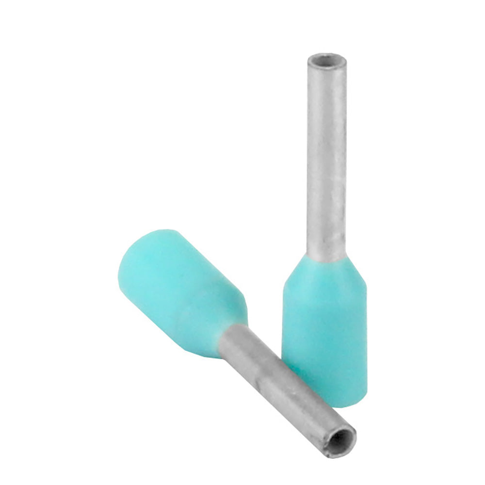Embout de fil Pacer Turquoise 22-24 AWG - Longueur 6 mm - Paquet de 25