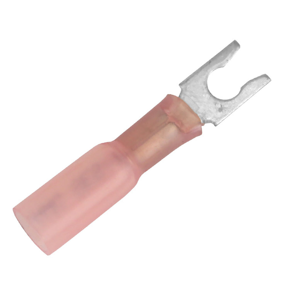 Cosse à fourche thermorétractable Pacer 22-18 AWG - Taille de goujon n° 8 - Paquet de 25