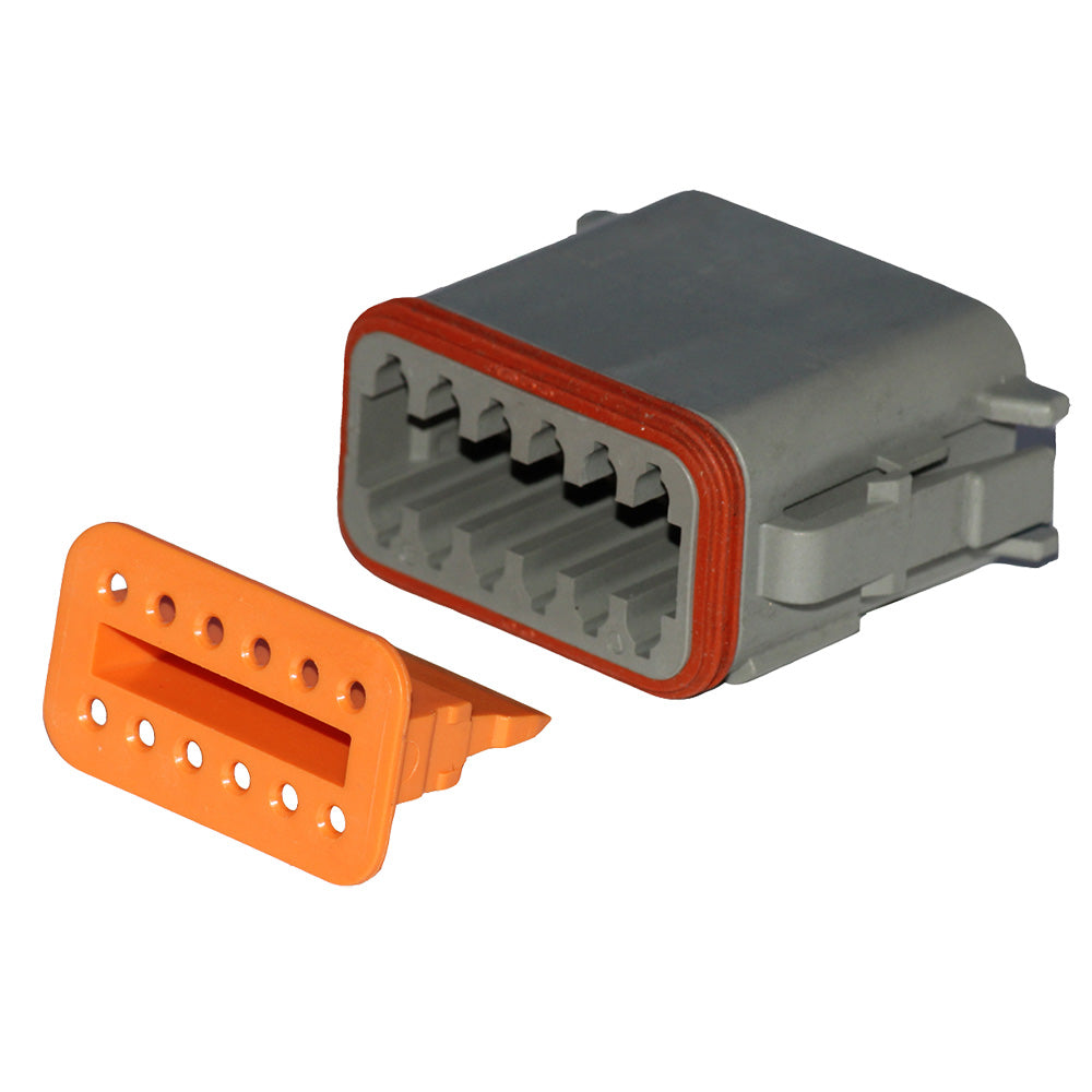 Pacer Deutsch DT Plug Wedge Lock Kit with 12 positions, 5-pack of terminals for secure electrical connections.