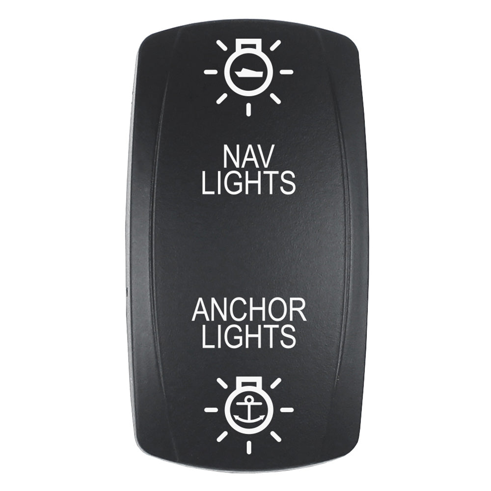 Black Pacer Actuator for NAV/ANC F/V Series Contura switches, laser etched with top and bottom light, used for switches and accessories.