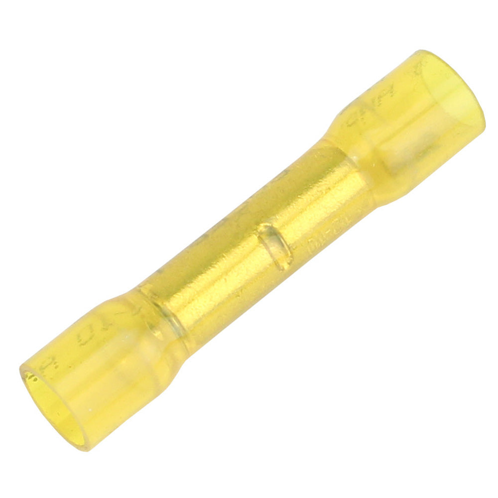Pacer 12-10 AWG heat shrink butt connector terminals, 25-pack, for electrical wiring and insulation.