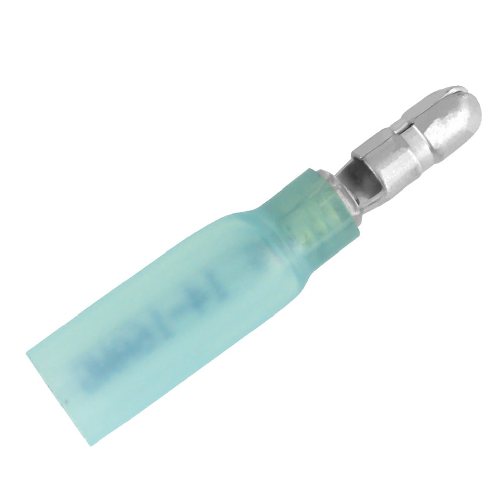 Pacer 16-14 AWG heat shrink male bullet terminals, 25-pack, for electrical wiring and connections.