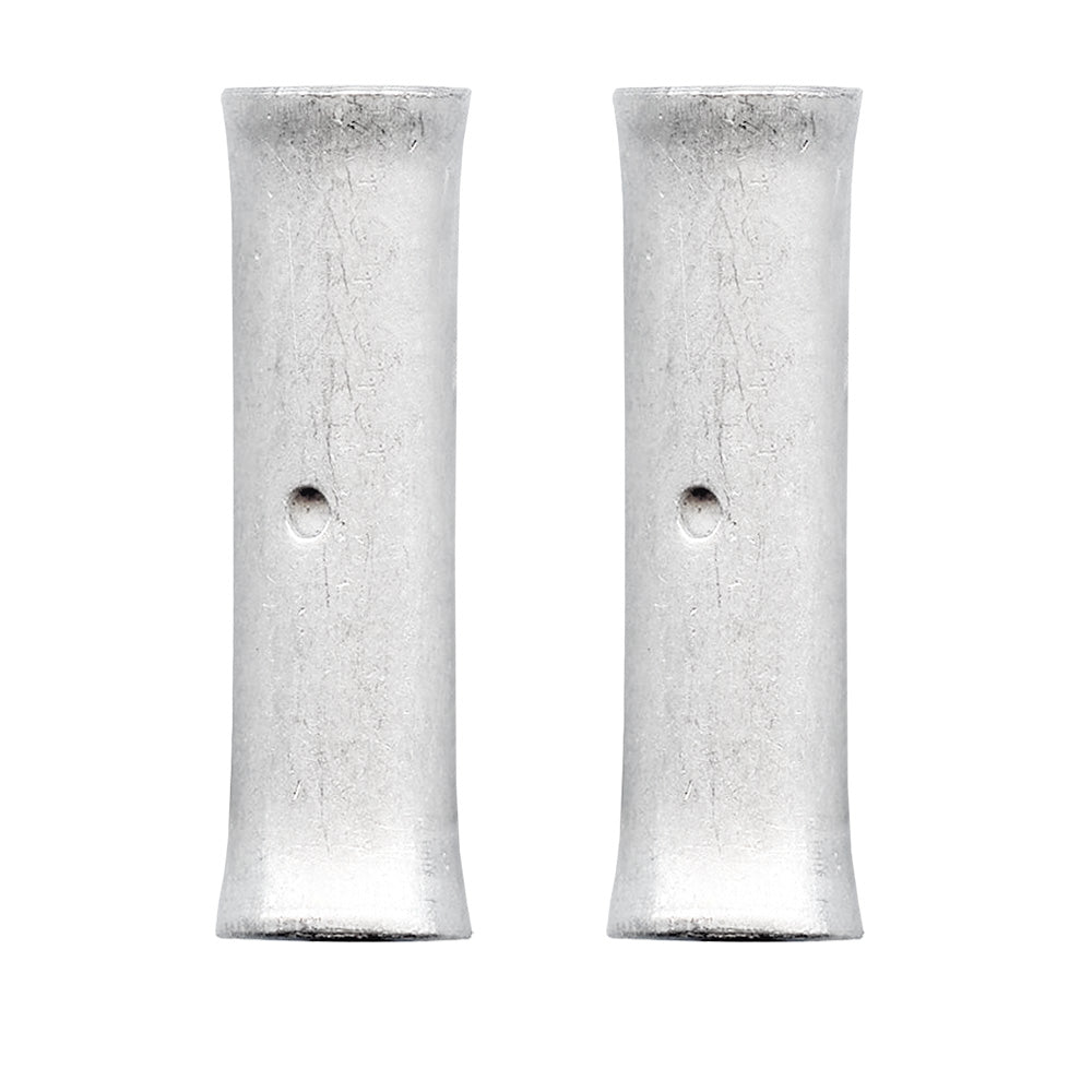 Pacer seamless butt splice terminals for 4 AWG wires, non-insulated, shown in a 2-pack for electrical connections.