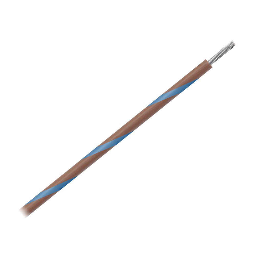 Bobine de fil marin rayé Pacer calibre 16 AWG, 500 pi - Marron avec rayures bleues