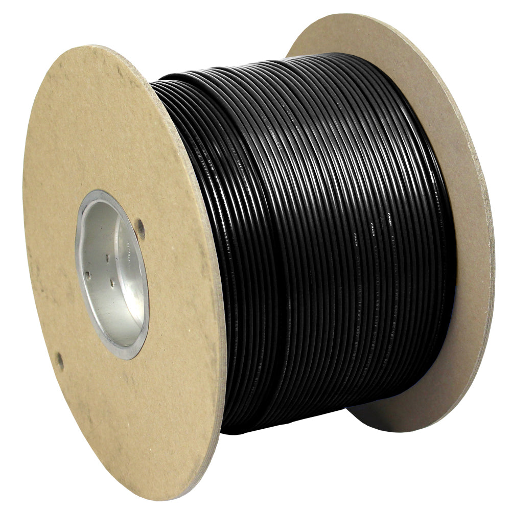 Pacer Black 16 AWG primary wire, 1,000 feet spool, flexible electrical wire for automotive and wiring projects