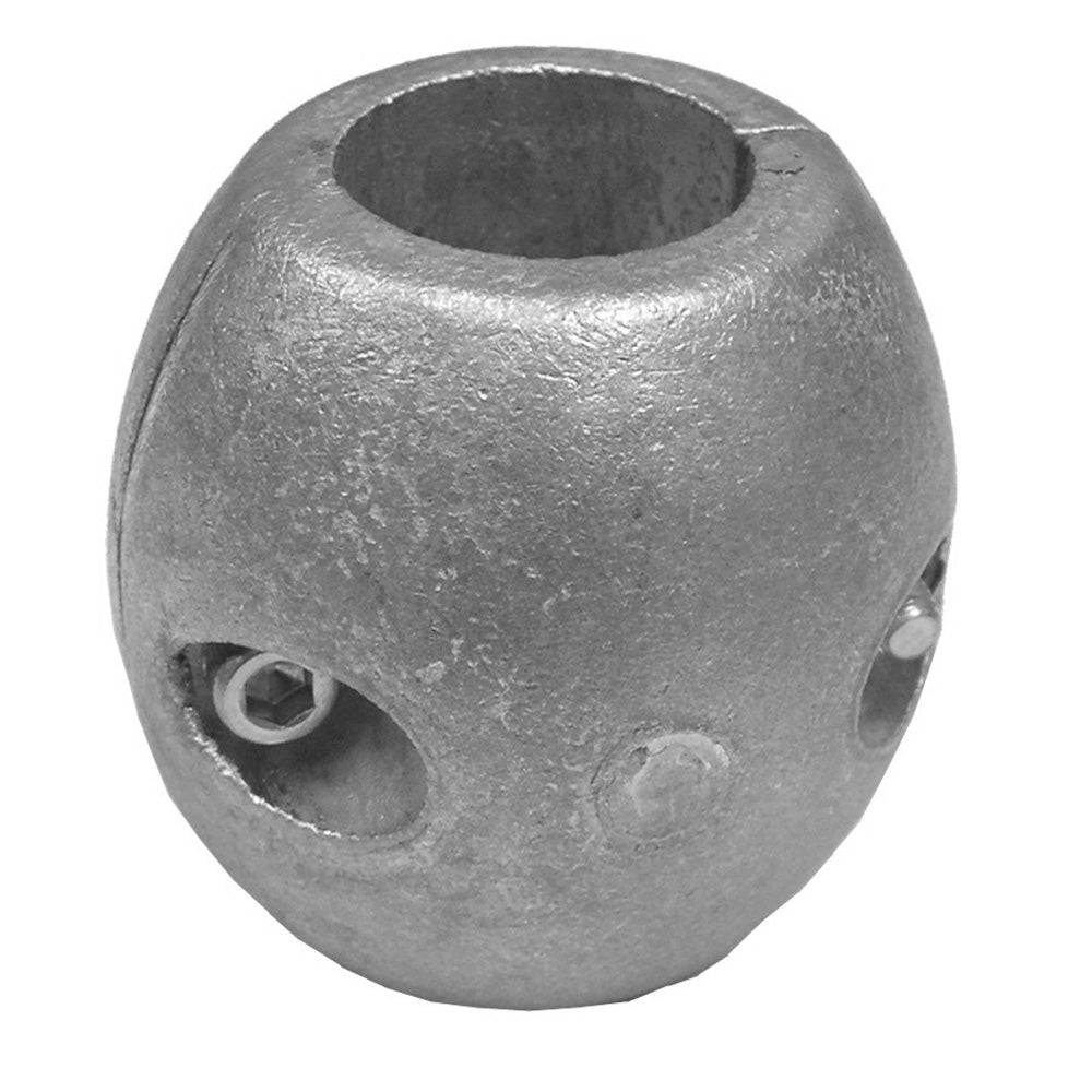 Performance Metals 1-inch aluminum streamlined shaft anode, corrosion-resistant metal anode for marine or industrial use.