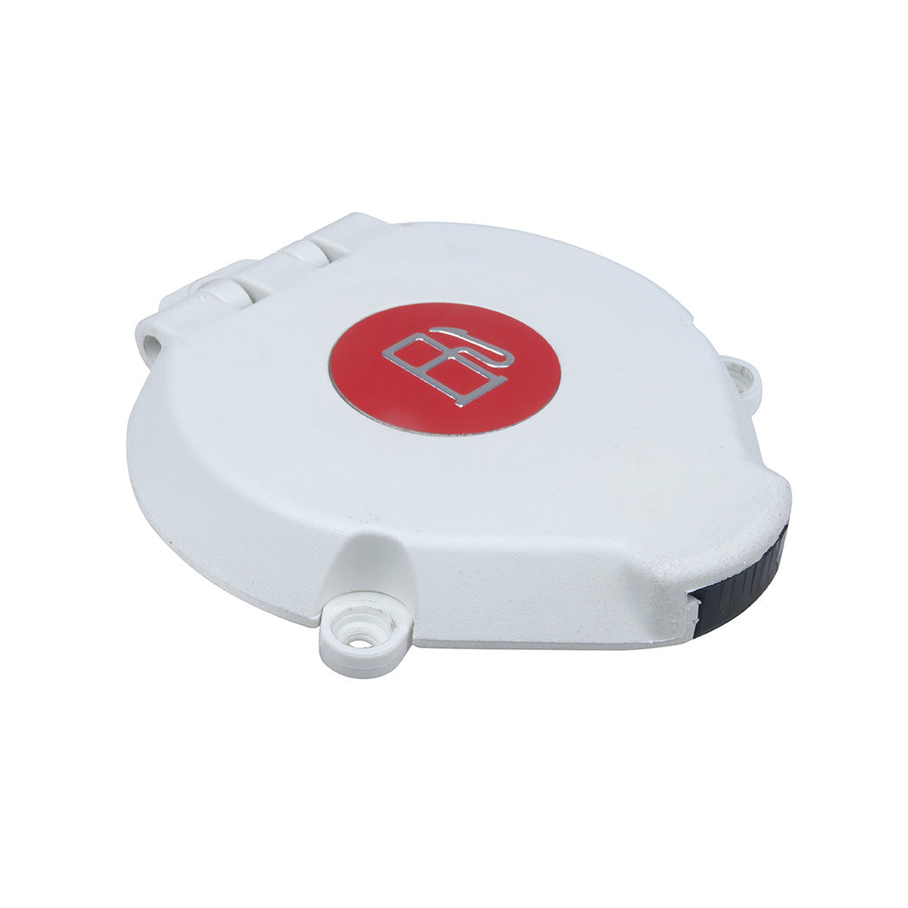 Perko vented flip top cap for fills with 1-1/2 inch hose, white fitting, used for marine or plumbing applications