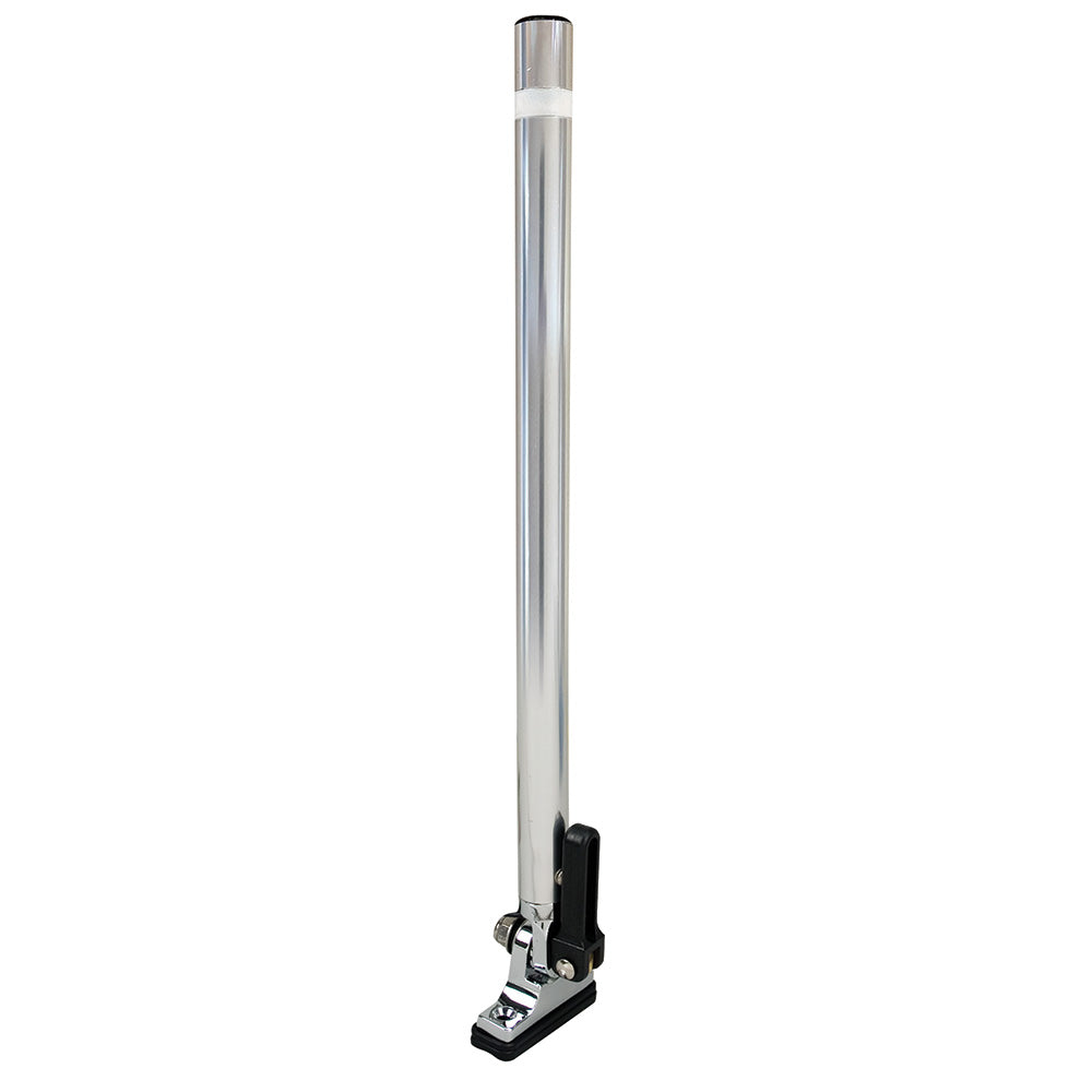 Perko 14-inch white folding mount pole light for navigation with quick-adjust mount, all-round visibility for boats.