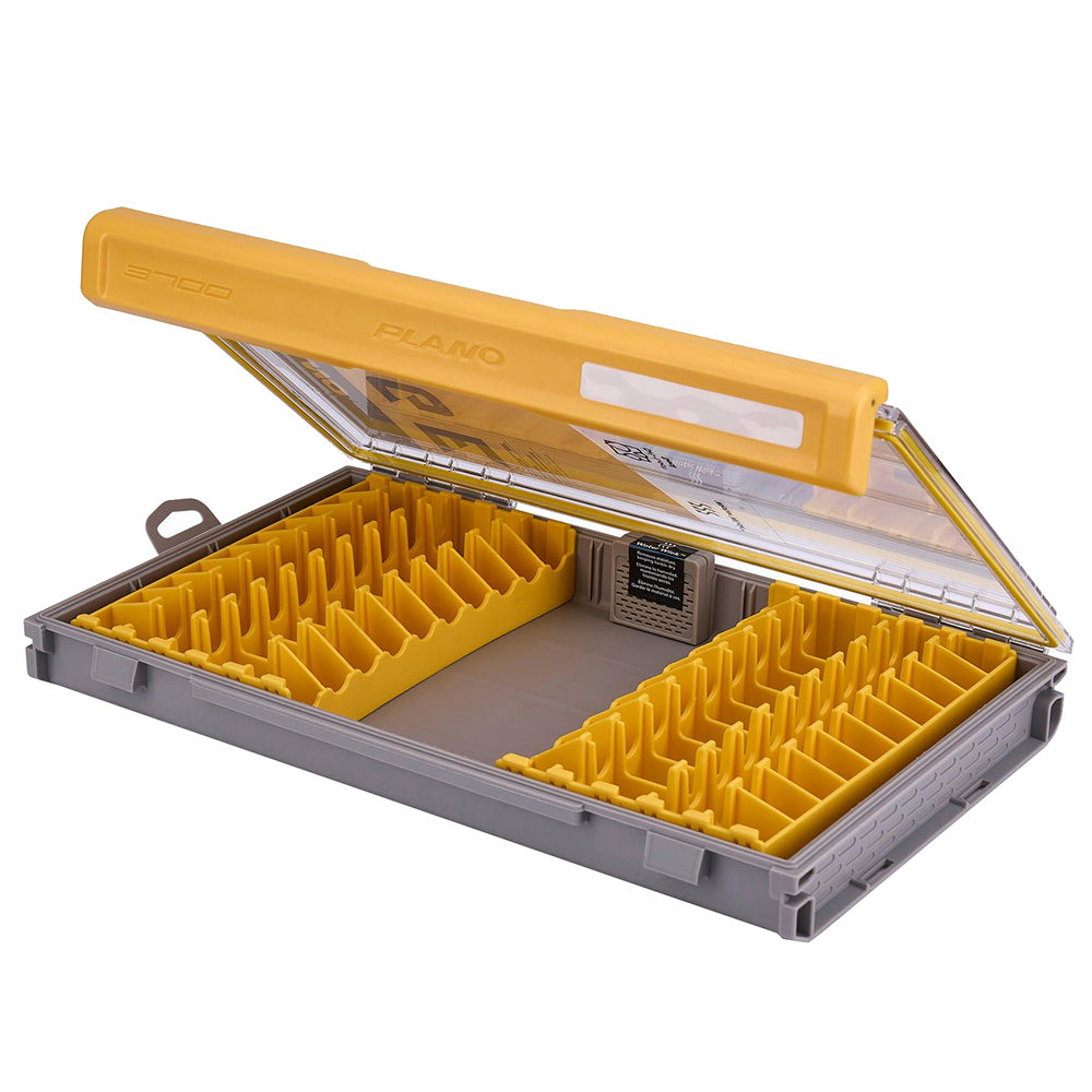 Plano EDGE 3700 Jerkbait Box tackle storage container with secure latch and customizable compartments for fishing jerkbaits.