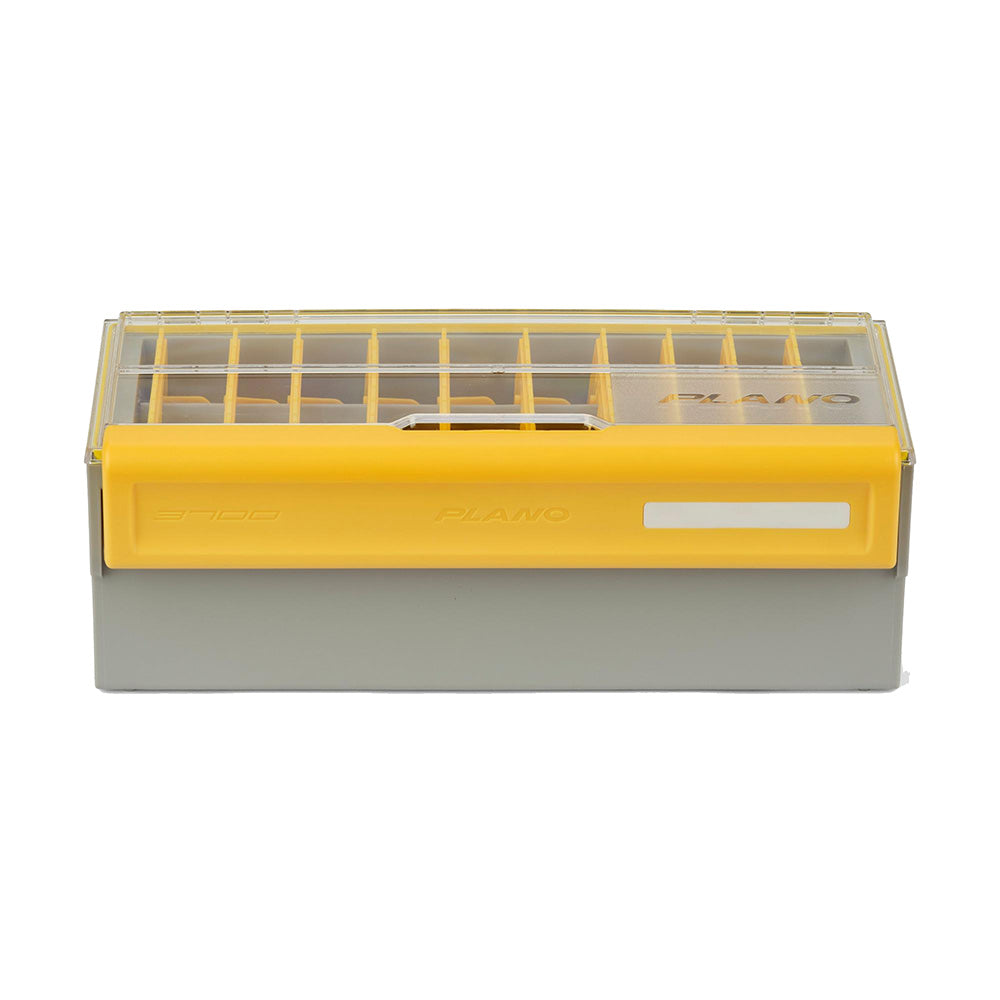 Plano EDGE Short Hang Box for tackle storage, featuring organized compartments and durable construction for fishing gear.