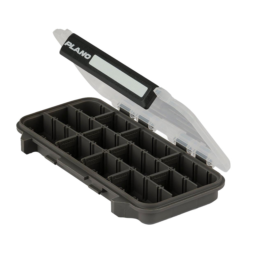Plano Stowaway 3500 tackle storage box with adjustable dividers and secure latch for organized fishing gear.