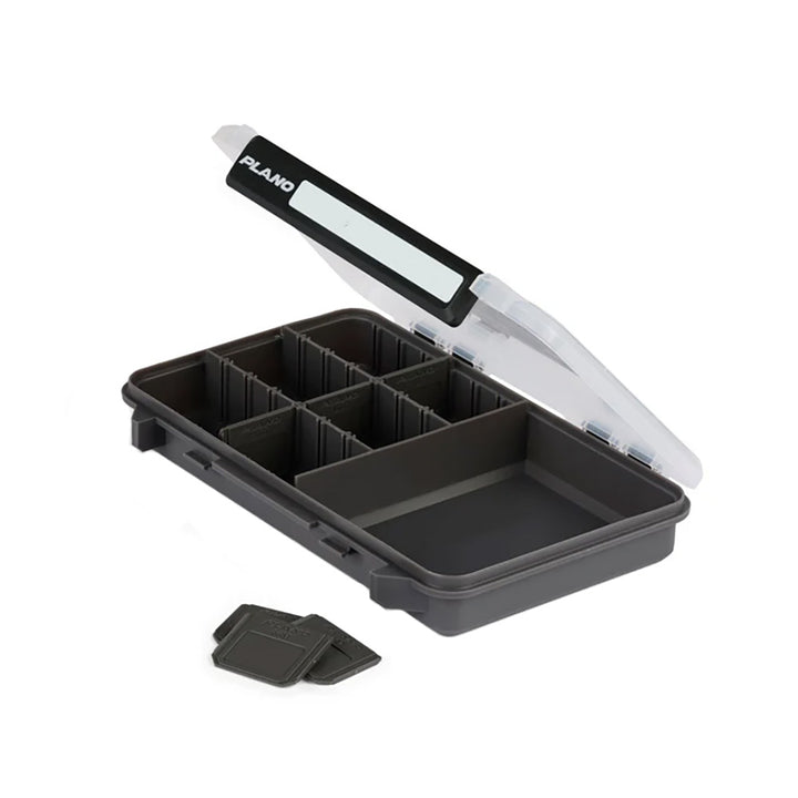 Plano StowAway 3600 50/50 split tackle storage box with adjustable compartments for organized fishing gear.