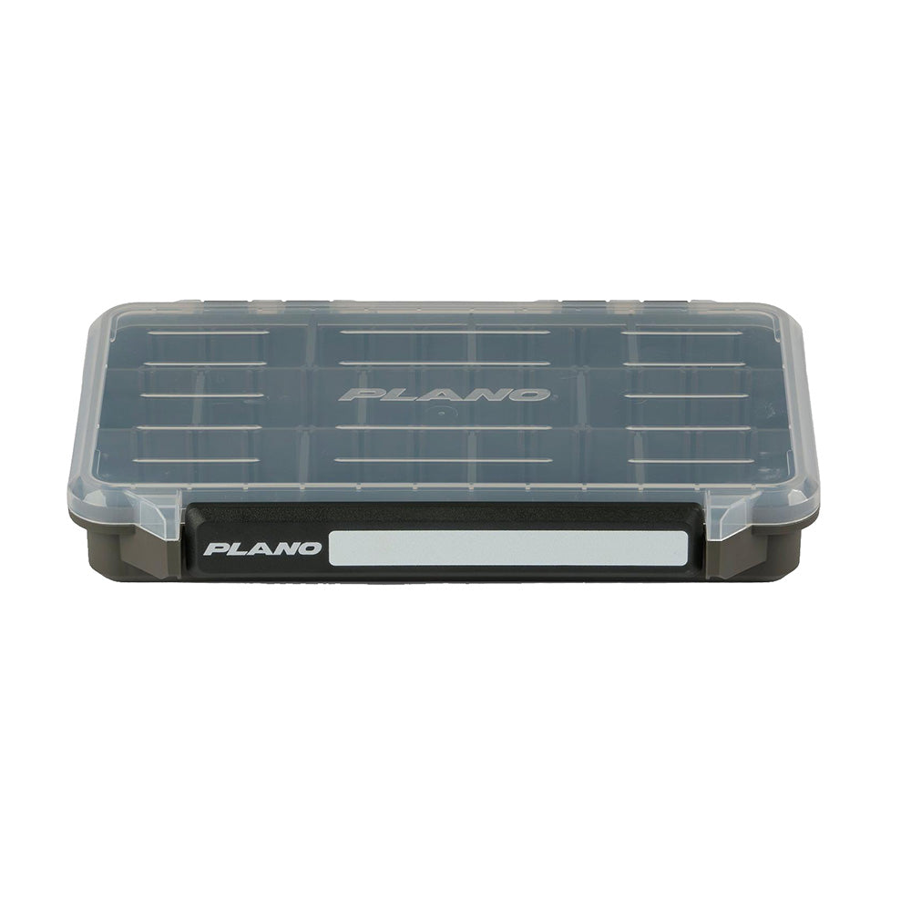 Plano Stowaway 3600 tackle storage box with adjustable compartments for fishing gear and accessories.