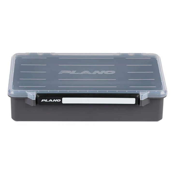 Open view of Plano StowAway 3700 Deep Tackle Storage box with multiple compartments for fishing gear organization.