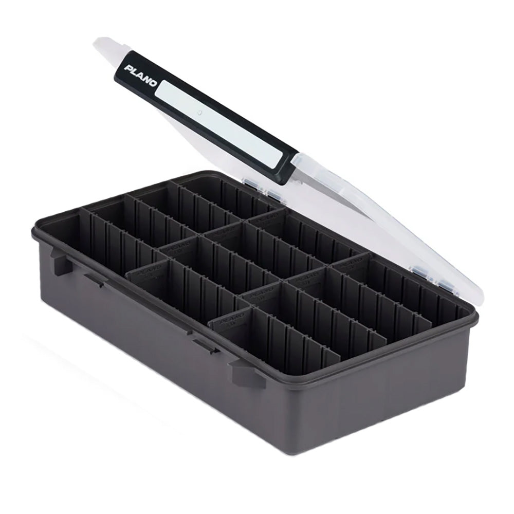 Plano StowAway 3700 Deep Stow tackle storage box with multiple compartments for fishing gear organization.