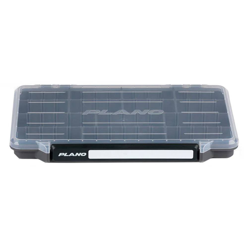 Plano StowAway 3700 Thin Tackle Storage case with multiple compartments for fishing gear organization.