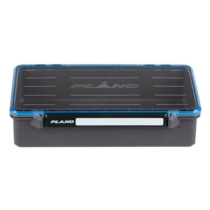 Plano StowAway Waterproof 3700 Deep Open tackle storage box with multiple compartments and secure lid for fishing gear organization.