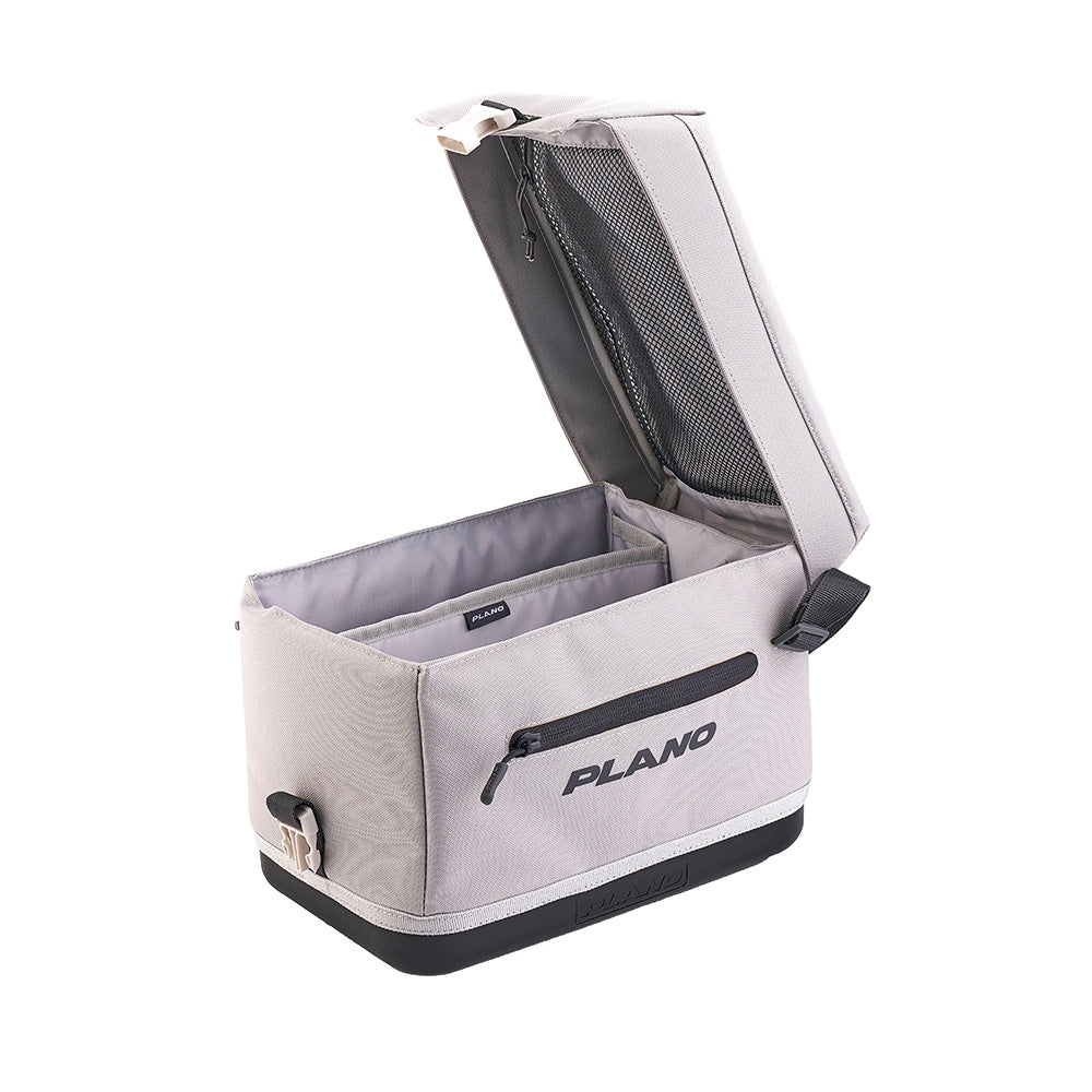 Plano Weekend Softsider Tackle Bag in Coast color, 3600 Series soft tackle storage bag with multiple compartments for fishing gear.