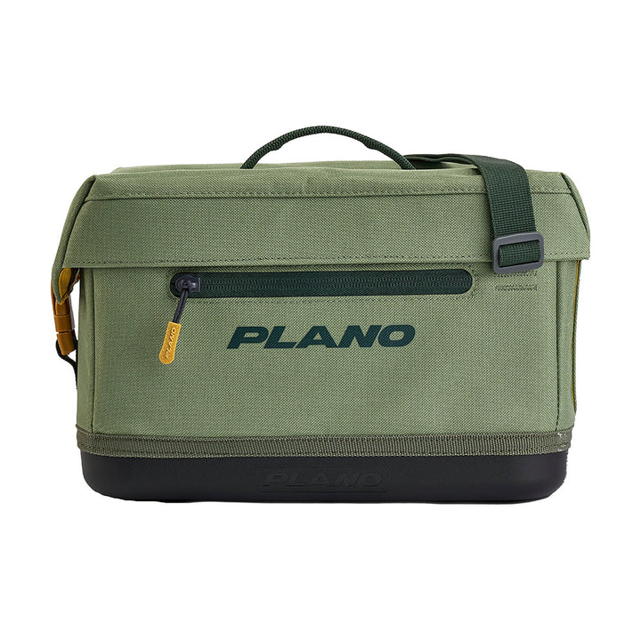 Plano Weekend Softsider Tackle Bag for 3600 Series, Moss color, featuring multiple compartments for fishing tackle storage.