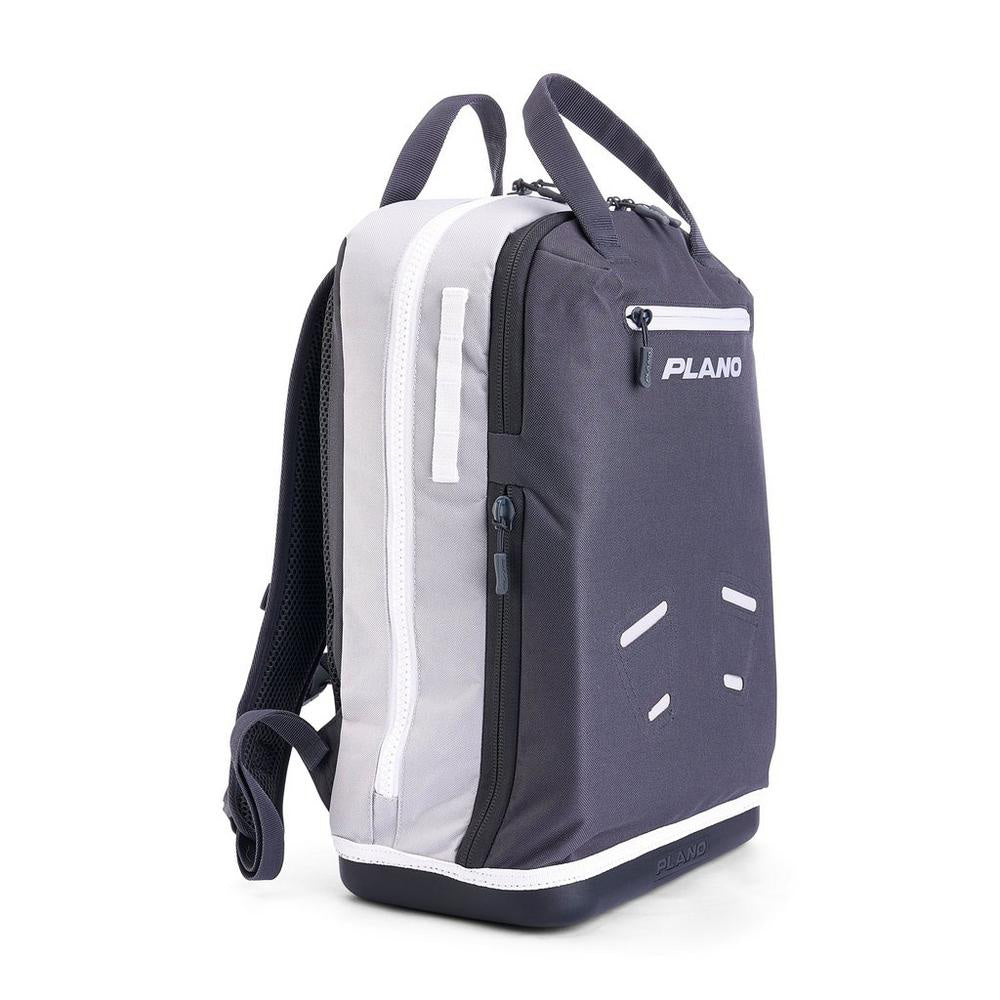 Plano Weekend Tackle Backpack 3700 in Slate, a durable fishing tackle storage bag with multiple compartments for organized gear.