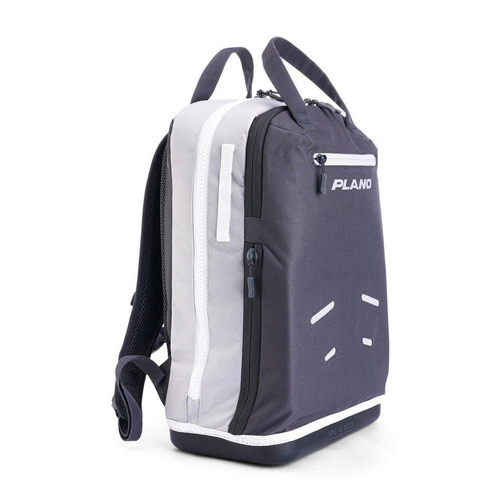 Plano Weekend Tackle Backpack 3700 in Slate, a durable fishing tackle storage bag with multiple compartments for organized gear.