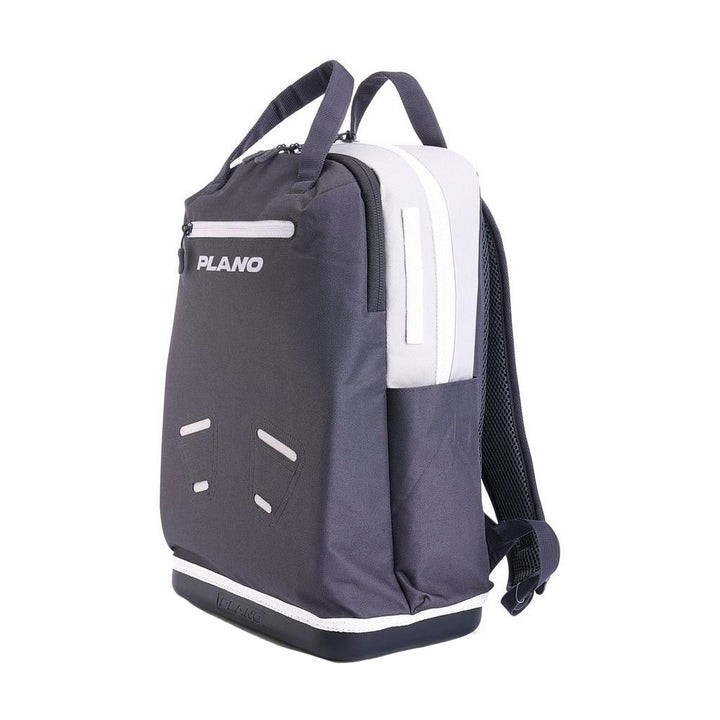 Plano Weekend Tackle Backpack 3700 in Slate for tackle storage, featuring multiple compartments and sturdy construction.