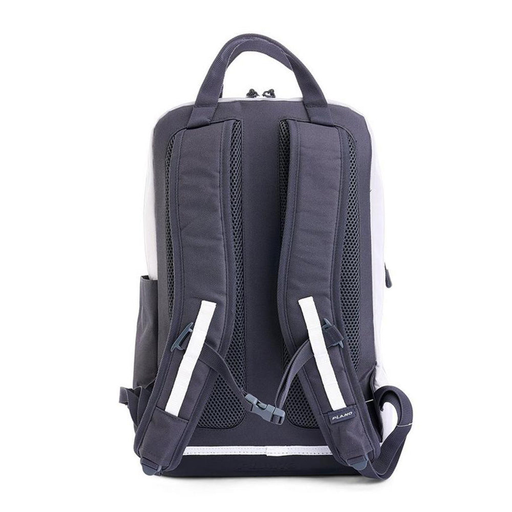 Plano Weekend Tackle Backpack 3700 in Slate, a durable fishing tackle storage backpack with multiple compartments.