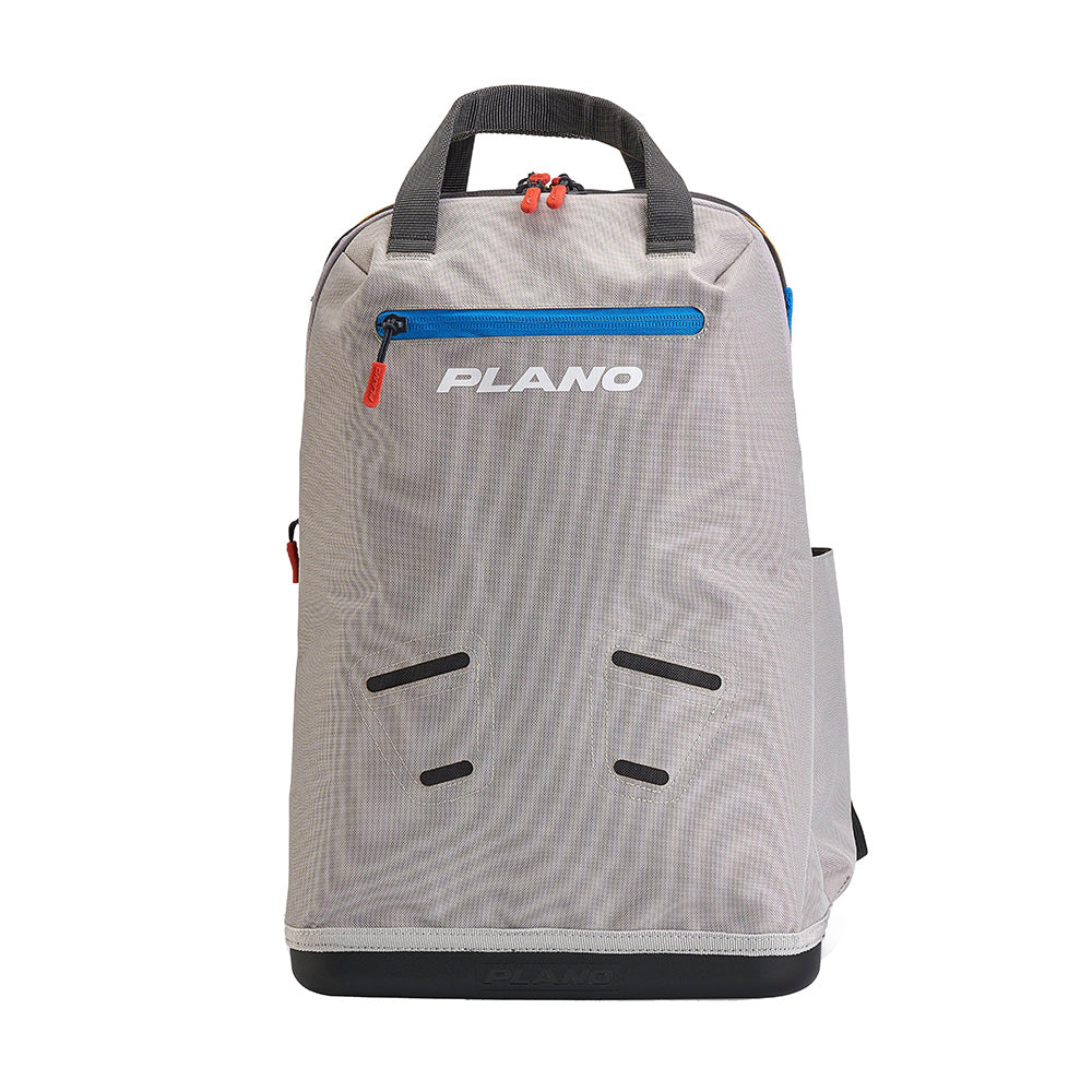 Plano Weekend Tackle Backpack Creek for tackle storage, featuring multiple compartments and durable design for fishing trips.
