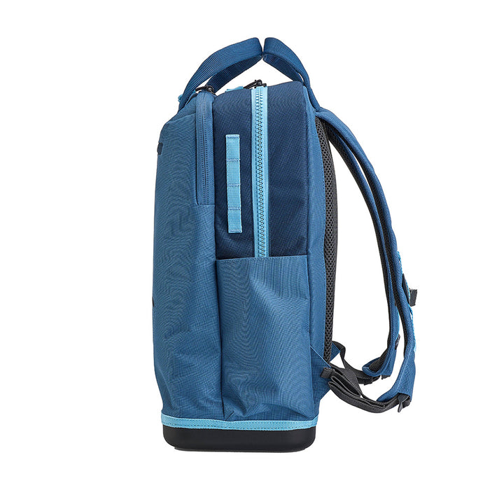 Plano Weekend Tackle Backpack in Wave design, durable tackle storage with multiple compartments for fishing gear.
