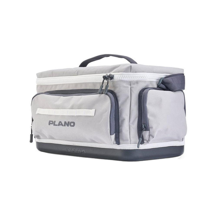 Plano Weekend Tackle Bag 3700 in Coast color, durable tackle storage bag with multiple compartments and sturdy handle.