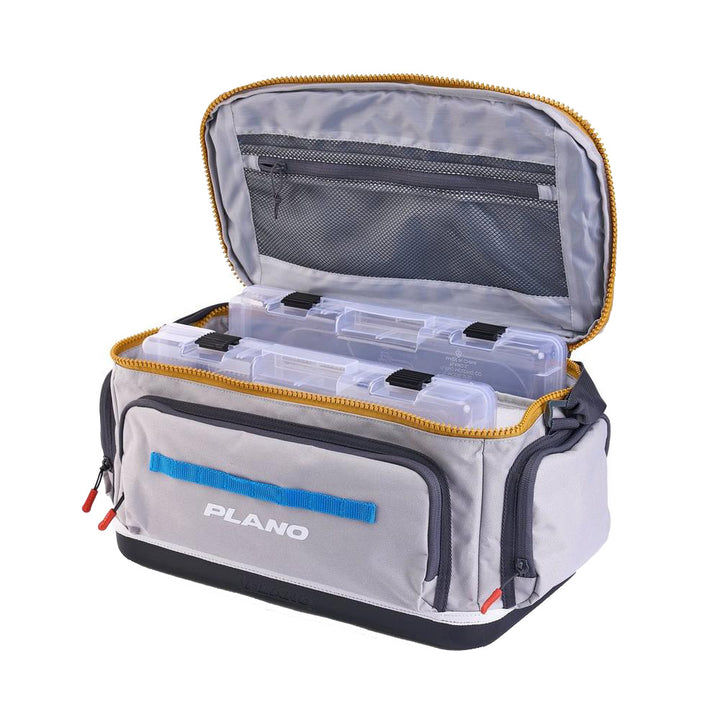 Plano Weekend Tackle Bag 3700 in Creek, a durable tackle storage bag with multiple compartments and sturdy handle for fishing gear.