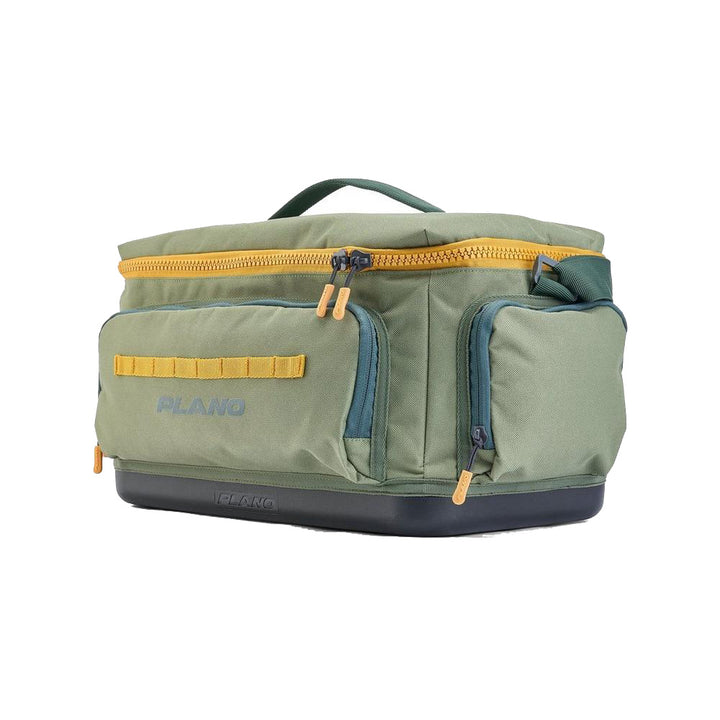 Plano Weekend Tackle Bag 3700 in Moss, a durable tackle storage bag with multiple compartments for fishing gear.