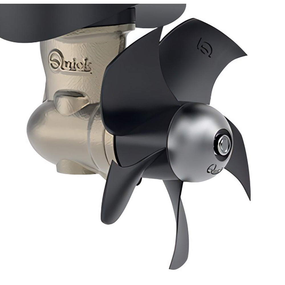 Quick replacement propeller for left-handed BTQ 185-55, 185-75, 185-95 bow thruster, showing the black marine propeller blades.