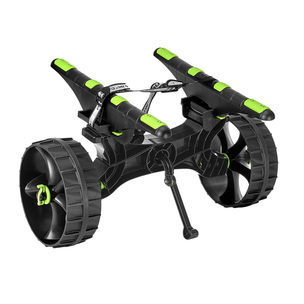 RAILBLAZA C-Tug R kayak cart with Kiwi puncture-free wheels, accessory for easy boat transportation and stability.