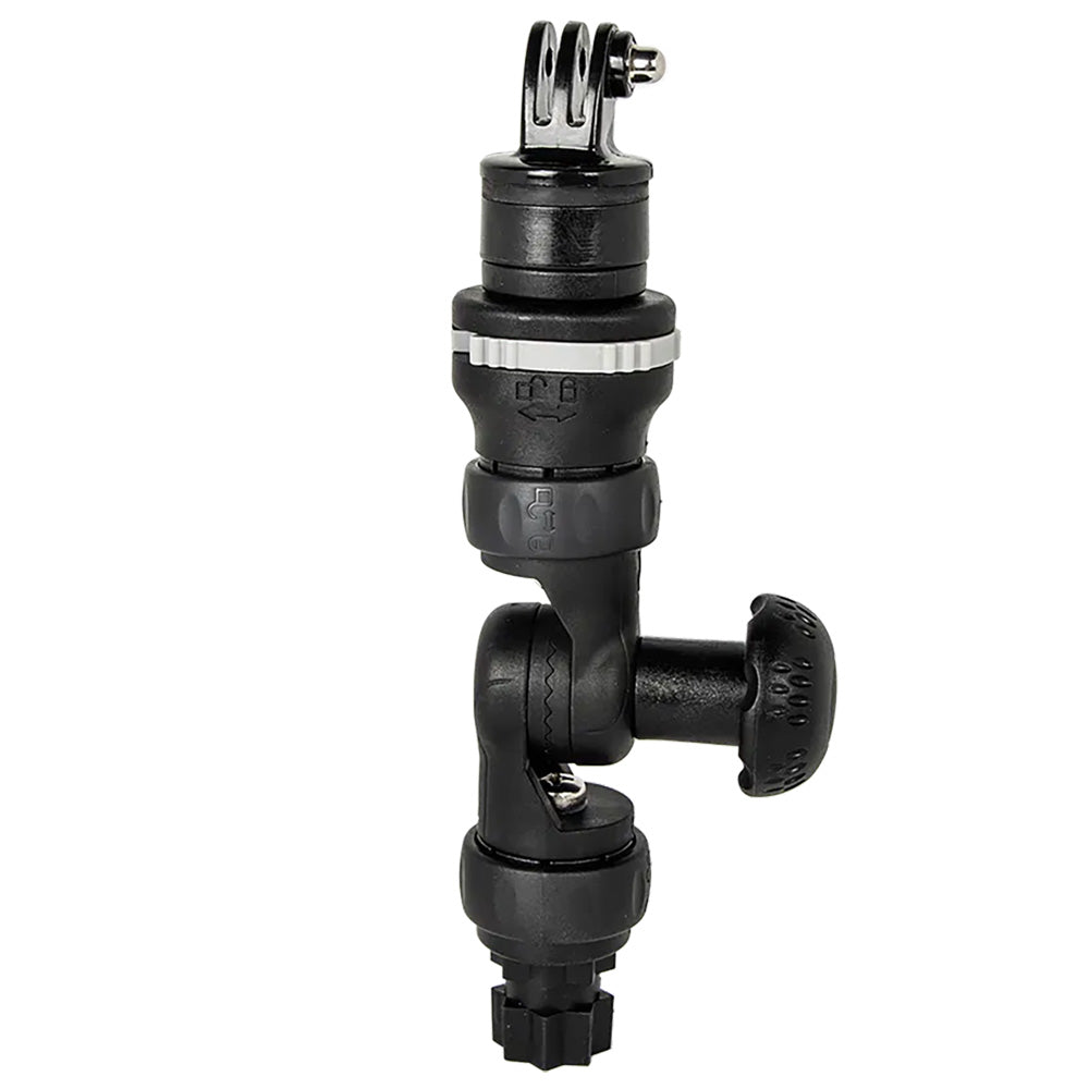 Railblaza Camera Mount Kit Pro R-Lock accessory attached to a boat for secure camera mounting.