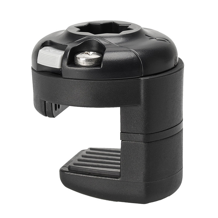 RAILBLAZA Pontoon Boat RailMount StarPort 28-32 accessory mounted on a boat rail for versatile gear attachment.