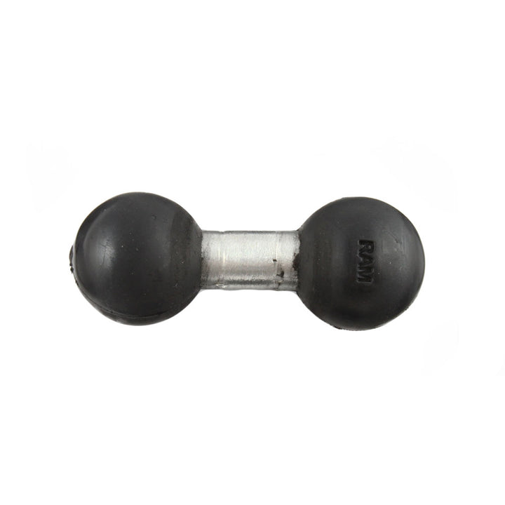 RAM Mounting Systems B size double 1-inch ball adapter for secure mounting, shown with two ball connections.