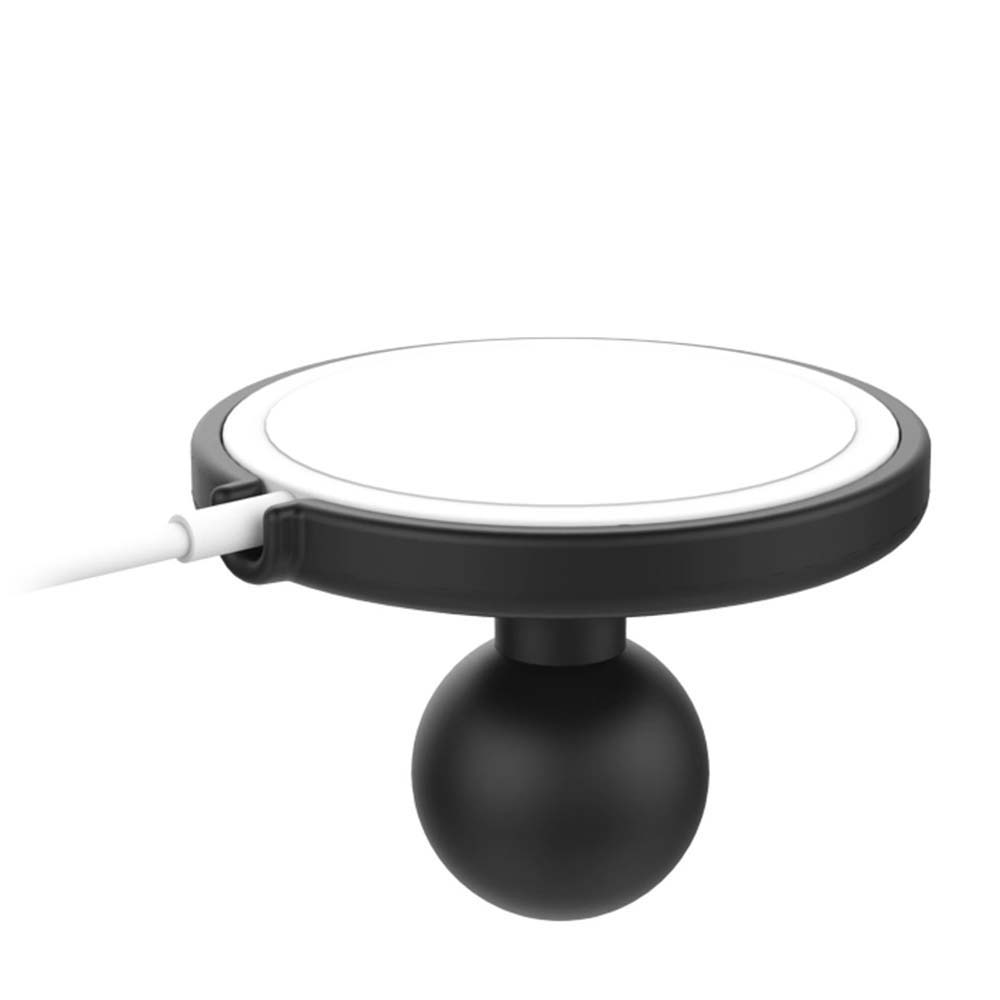 RAM Mount RAM Ball Adapter B Size for Apple MagSafe, compatible with RAM mounting systems, shown attached to a device.