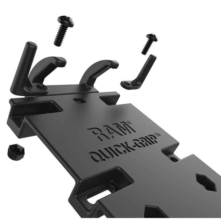 RAM Mounts Quick-Grip Phone Holder for large devices, durable cell phone mount by RAM Mounting Systems, secure and adjustable.