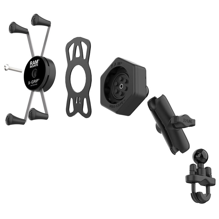 RAM Mount RAM X-Grip Large Phone Mount w/Vibe-Safe  U-Bolt Base - Medium