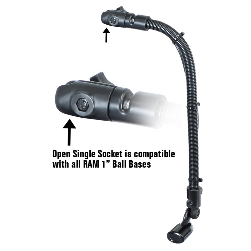RAM Mounting Systems kayak transducer arm mount without base for secure fish finder transducer attachment.