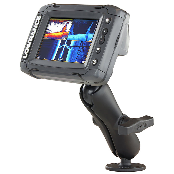 RAM Mount Quick Release Mount for Lowrance Mark and Elite 5 marine electronics, durable marine electronics mount by RAM Mounting Systems