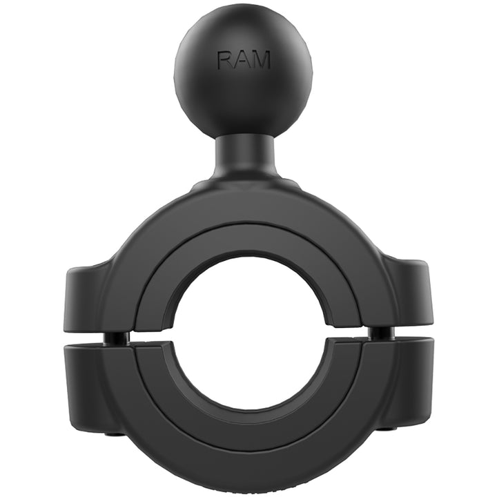 RAM Mounting Systems Torque 1-1/8" to 1-1/2" diameter handlebar rail base with 1-inch ball for secure mounting.