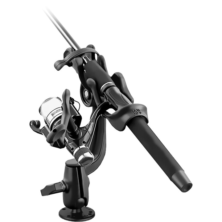 RAM Mount RAM-ROD 2000 Fishing Rod Holder w/RAM-ROD Revolution Ratchet/Socket System &amp; Round Flat Surface Base