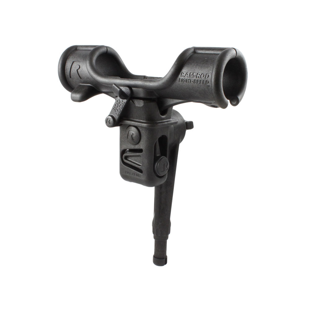 RAM Mount Light Speed Rod Holder for fishing rods, lightweight and durable, no base included, designed for secure rod storage.